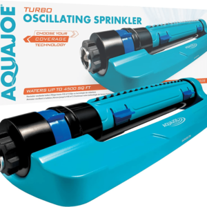 Aqua Joe SJI-TLS18 3-Way Turbo Oscillation Lawn Sprinkler, w/Range, Width, Flow Control (Packaging May Vary)